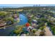 House nestled on the waterfront at 3391 Maple Ne St, St Petersburg, FL 33704