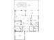 Detailed floor plan showcasing a spacious layout with multiple bedrooms, an office, and a swimming pool at 1710 Grand Central Dr, Tarpon Springs, FL 34689