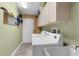 Laundry room with washer, dryer, and utility sink at 2833 Windridge Dr, Holiday, FL 34691