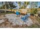 Backyard with firepit and seating area at 1619 Coppertree Dr, Tarpon Springs, FL 34689