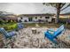 Backyard with fire pit and seating area at 1619 Coppertree Dr, Tarpon Springs, FL 34689