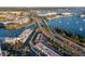 Aerial view showing building location and waterfront access at 7625 Sun Island S Dr # 101, South Pasadena, FL 33707