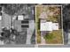 Aerial view showcasing the house and its surroundings at 8816 Ashman Rd, Riverview, FL 33578
