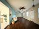 Bright living room with hardwood floors and a ceiling fan at 2353 Kilgore Dr, Largo, FL 33770