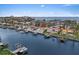 Aerial view of waterfront home with private dock and pool at 4380 44Th S St, St Petersburg, FL 33711