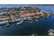 Stunning aerial view of waterfront property with boat slips at 4380 44Th S St, St Petersburg, FL 33711