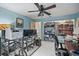 Home office with built-in shelving and ample workspace at 4380 44Th S St, St Petersburg, FL 33711