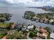 Aerial view of waterfront community with many houses and boats at 1331 Brightwaters Ne Blvd, St Petersburg, FL 33704