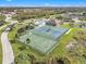 Aerial view of community amenities including tennis and basketball courts at 6232 French Creek Ct, Ellenton, FL 34222