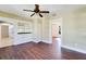 Dining area with hardwood floors and built-in shelving at 2905 N 13Th St, Tampa, FL 33605