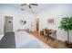 Bright bedroom with a modern desk, and a view of the rest of the house at 1100 Monterey Ne Blvd, St Petersburg, FL 33704