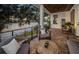 Covered patio with comfortable seating provides beautiful water views at 1100 Monterey Ne Blvd, St Petersburg, FL 33704