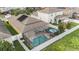 Home features a solar panel system and a private pool at 12320 Ballentrae Forest Dr, Riverview, FL 33579