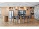 Modern kitchen with island and bar stools at 5120 Marina Way # 12003, Tampa, FL 33611