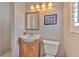 Clean bathroom with single sink vanity and shower at 8012 N Lynn Ave, Tampa, FL 33604