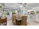 Bright dining room featuring a wood table and six woven chairs at 860 25Th N Ave, St Petersburg, FL 33704