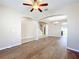 Open concept dining area with hardwood floors and high ceilings at 12403 Ballentrae Forest Dr, Riverview, FL 33579