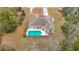 Aerial view showing home and private pool at 4367 Burns Rd, Brooksville, FL 34602