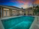 Stunning pool area at sunset, showcasing a large backyard at 4367 Burns Rd, Brooksville, FL 34602