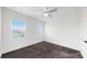 Charming bedroom with gray carpet and ceiling fan at 5307 Wishing Arch Dr, Apollo Beach, FL 33572