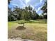 Large backyard with grassy area and trees at 37308 Kinkaid Dr, Zephyrhills, FL 33541