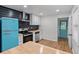 Updated kitchen featuring teal appliances and wood countertops at 3170 6Th S Ave, St Petersburg, FL 33712