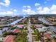 An aerial view showing the property's location in a waterfront community at 2000 Kansas Ne Ave, St Petersburg, FL 33703