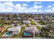 Bird's eye view showcasing the property's location and canal access at 2000 Kansas Ne Ave, St Petersburg, FL 33703