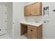Laundry room with cabinets and utility sink at 28732 Rambutan Dr, Wesley Chapel, FL 33543