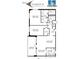 Two-bedroom, two-bathroom floor plan featuring a spacious living room and large terrace at 7200 Sunshine Skyway S Ln # 12A, St Petersburg, FL 33711