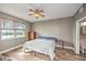 Main bedroom with water views and hardwood floors at 13313 Gasparilla Rd # 402, Placida, FL 33946