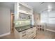 Modern kitchen with breakfast nook and granite counters at 13313 Gasparilla Rd # 402, Placida, FL 33946