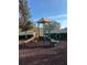 A modern playground set on woodchips offers a safe and fun area for  at 1433 Emerald Hill Way, Valrico, FL 33594