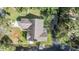 Aerial view showcasing the house's location and waterfront access at 18212 Oakdale Rd, Odessa, FL 33556