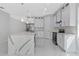 Modern kitchen with white cabinets and breakfast bar at 7214 Blossom Ave, Tampa, FL 33614