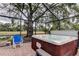 Hot tub on patio overlooking golf course and pond at 390 Cypress Creek Cir, Oldsmar, FL 34677