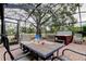 Relaxing screened patio with hot tub and seating at 390 Cypress Creek Cir, Oldsmar, FL 34677