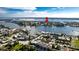 Aerial view showing building location near the water at 660 Island Way # 908, Clearwater Beach, FL 33767