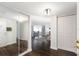Entryway with mirrored closet and view into living area at 660 Island Way # 908, Clearwater Beach, FL 33767