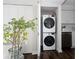 Stackable washer and dryer in convenient laundry closet at 660 Island Way # 908, Clearwater Beach, FL 33767