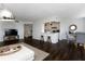 Open concept living room and kitchen with breakfast bar at 660 Island Way # 908, Clearwater Beach, FL 33767