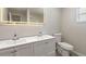 Modern bathroom with double vanity and marble shower at 615 W Virginia Ave, Tampa, FL 33603