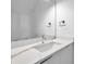 Modern bathroom with quartz countertop and sleek sink at 2608 W Columbus Dr # 3, Tampa, FL 33607