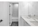 Clean bathroom with double vanity and marble countertop at 2608 W Columbus Dr # 3, Tampa, FL 33607