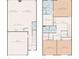 Two-story floor plan featuring 3 bedrooms and 3.5 bathrooms at 2608 W Columbus Dr # 3, Tampa, FL 33607