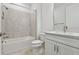 Clean bathroom, featuring a white vanity and tile shower at 11509 Waterway Dr, Parrish, FL 34219