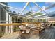 Screened deck with patio furniture, perfect for entertaining at 3405 Loggerhead Way, Wesley Chapel, FL 33544