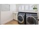 Bright laundry room with front load washer and dryer, and ample counter space at 4931 61St S Ave, St Petersburg, FL 33715