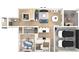 Two-story floor plan with two-car garage at 1712 W Arch St, Tampa, FL 33607