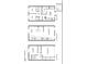 Three-story floor plan featuring a two-car garage, three bedrooms, and multiple bathrooms at 4208 W Carmen St # B, Tampa, FL 33609